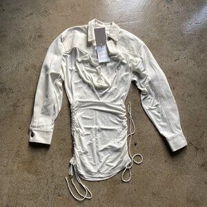 Christopher Esber Deconstruct Denim Cummerbund Shirt